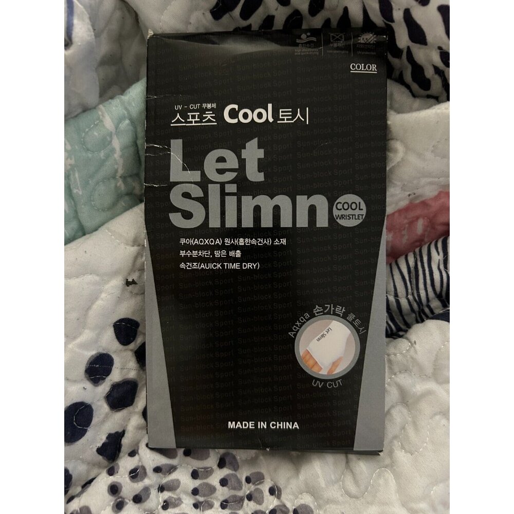 Let's Slimn Aqua X Ice Skin Sports Cool Wristlet White New